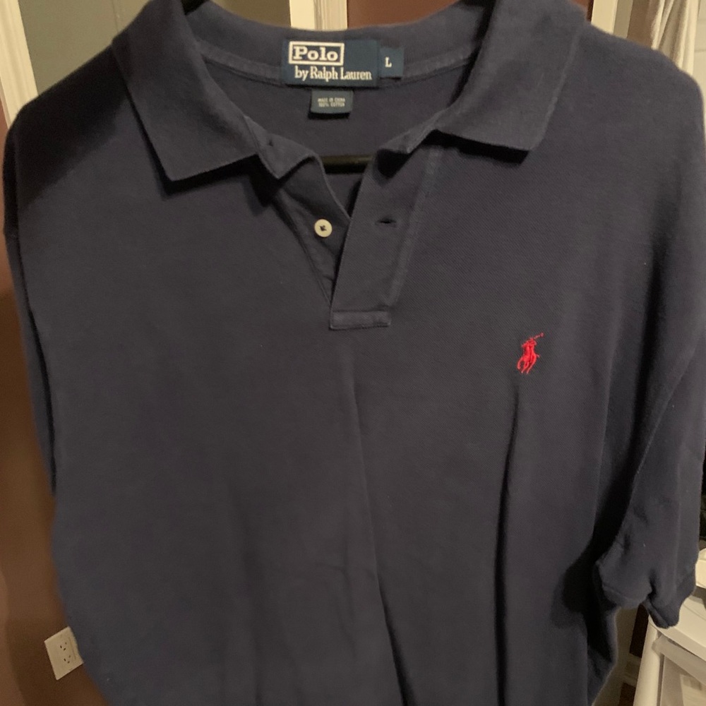 Large Navy polo with red horse